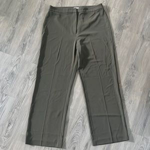 H&M, dark olive green, dress pants, wide leg , size 16
